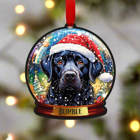 Labrador Black Snow Globe Decoration